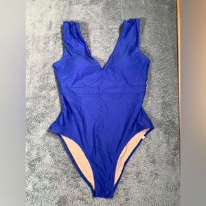 Summersalt ruched backflip Blue One Piece Swimsuit 10